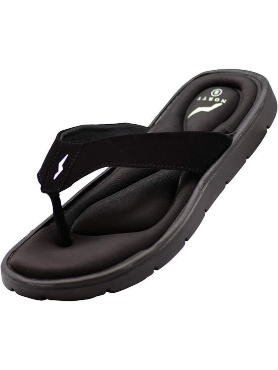 Men\'s Black Flip Flop Memory Foam Foot Bed Comfort Casual Sandal Slip On Shoes main image 4